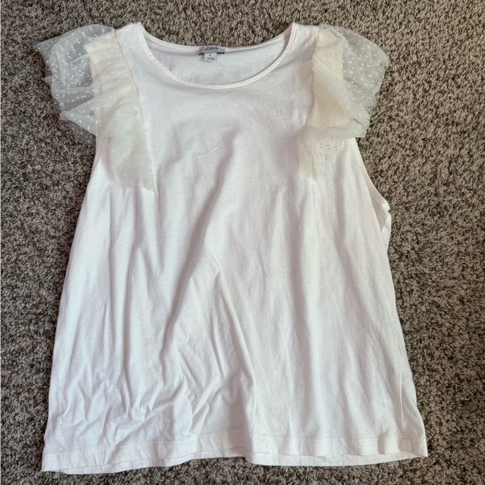 J CREW Flutter Sleeve Shirt